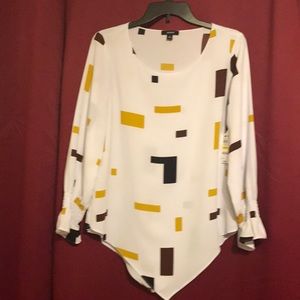 Alfani women's blouse with scarf tale size medium